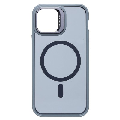 Чехол-накладка для Apple iPhone 12 (серый) - SM026 SafeMag