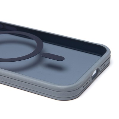 Чехол-накладка для Apple iPhone 12 (серый) - SM026 SafeMag