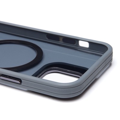 Чехол-накладка для Apple iPhone 12 (серый) - SM026 SafeMag