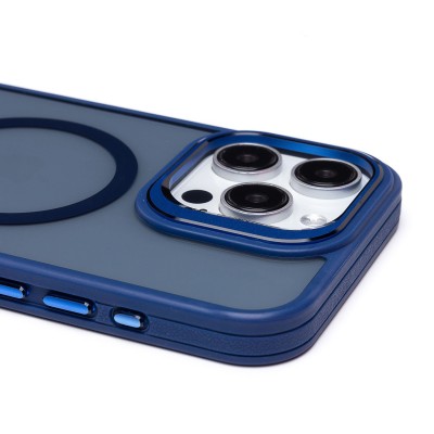 Чехол-накладка для Apple iPhone 15 Pro Max (темно-синий) - SM026 SafeMag