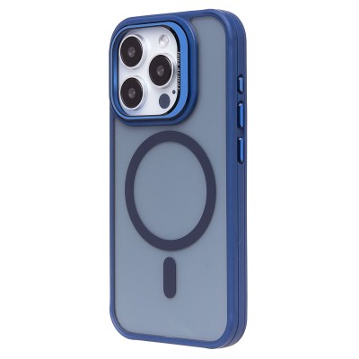 Чехол-накладка для Apple iPhone 15 Pro (темно-синий) - SM026 SafeMag