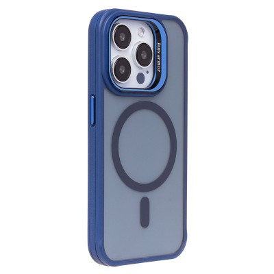 Чехол-накладка для Apple iPhone 15 Pro (темно-синий) - SM026 SafeMag