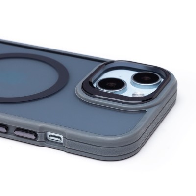 Чехол-накладка для Apple iPhone 15 (серый) - SM026 SafeMag