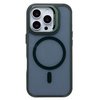 Чехол-накладка для Apple iPhone 16 Pro (темно-зеленый) - SM026 SafeMag