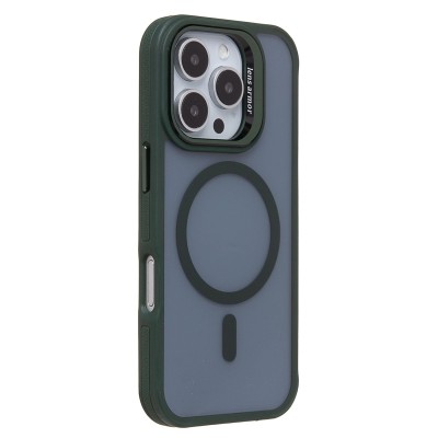 Чехол-накладка для Apple iPhone 16 Pro (темно-зеленый) - SM026 SafeMag