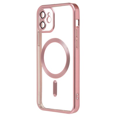 Чехол-накладка для Apple iPhone 12 (розовый) - SM027 SafeMag