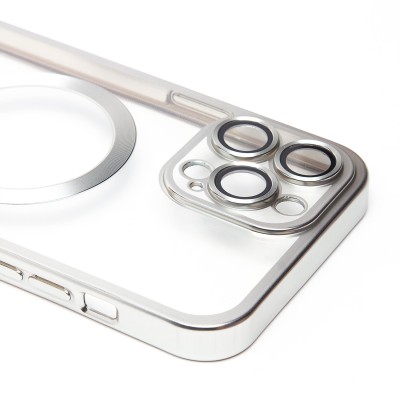 Чехол-накладка для Apple iPhone 13 Pro Max (серебяный) - SM027 SafeMag Чехол-накладка для Apple iPhone 13 Pro Max (серебяный) - SM027 SafeMag