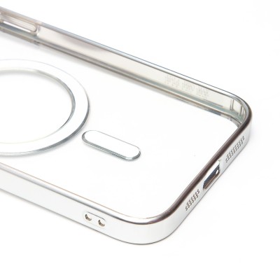 Чехол-накладка для Apple iPhone 14 Pro Max (серебяный) - SM027 SafeMag