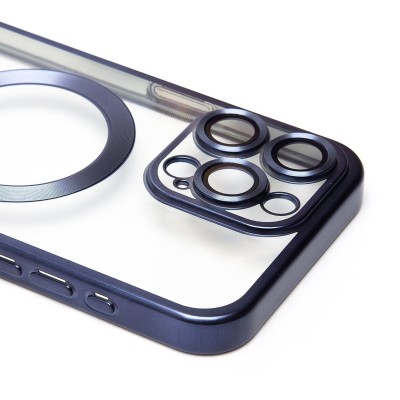 Чехол-накладка для Apple iPhone 15 Pro Max (титановый синий) - SM027 SafeMag