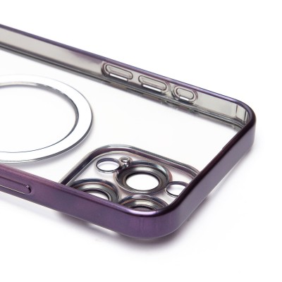 Чехол-накладка для Apple iPhone 15 Pro Max (темно-фиолетовый) - SM027 SafeMag