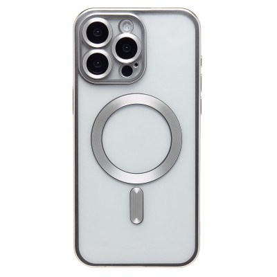 Чехол-накладка для Apple iPhone 15 Pro Max (серебяный) - SM027 SafeMag