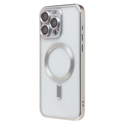 Чехол-накладка для Apple iPhone 15 Pro Max (серебяный) - SM027 SafeMag