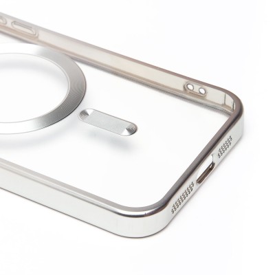 Чехол-накладка для Apple iPhone 15 Pro Max (серебяный) - SM027 SafeMag