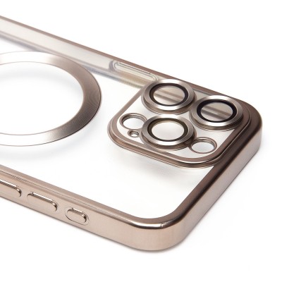 Чехол-накладка для Apple iPhone 15 Pro Max (титановый) - SM027 SafeMag
