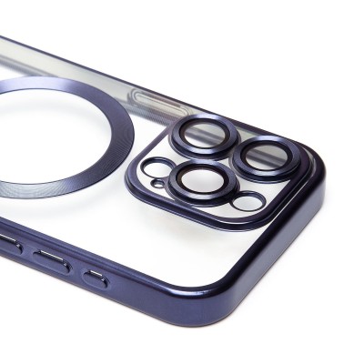 Чехол-накладка для Apple iPhone 15 Pro (титановый синий) - SM027 SafeMag