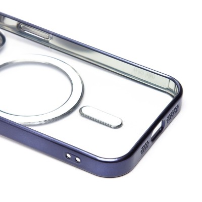 Чехол-накладка для Apple iPhone 15 Pro (титановый синий) - SM027 SafeMag
