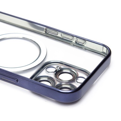 Чехол-накладка для Apple iPhone 15 Pro (титановый синий) - SM027 SafeMag