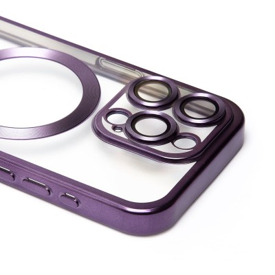Чехол-накладка для Apple iPhone 15 Pro (темно-фиолетовый) - SM027 SafeMag