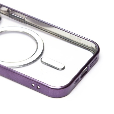 Чехол-накладка для Apple iPhone 15 Pro (темно-фиолетовый) - SM027 SafeMag