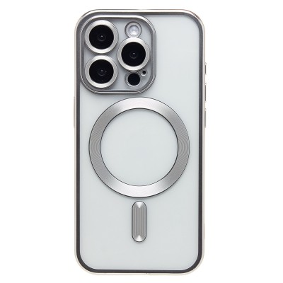 Чехол-накладка для Apple iPhone 15 Pro (серебяный) - SM027 SafeMag