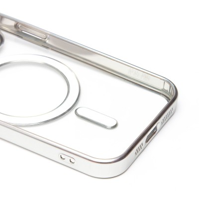 Чехол-накладка для Apple iPhone 15 Pro (серебяный) - SM027 SafeMag