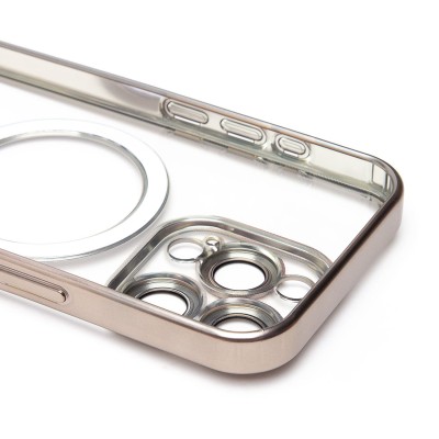 Чехол-накладка для Apple iPhone 15 Pro (титановый) - SM027 SafeMag