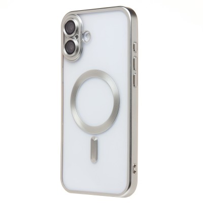 Чехол-накладка для Apple iPhone 16 Plus (серебяный) - SM027 SafeMag