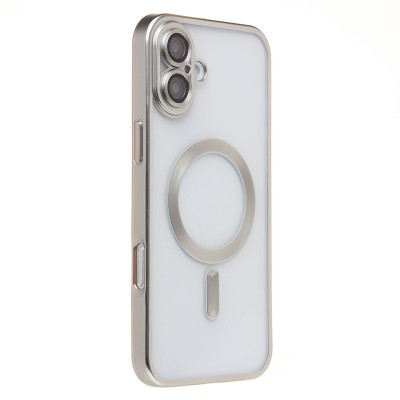 Чехол-накладка для Apple iPhone 16 Plus (серебяный) - SM027 SafeMag