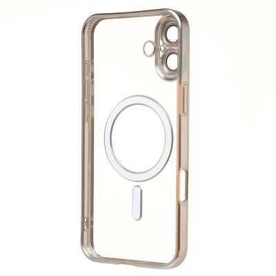 Чехол-накладка для Apple iPhone 16 Plus (серебяный) - SM027 SafeMag