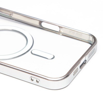 Чехол-накладка для Apple iPhone 16 Plus (серебяный) - SM027 SafeMag