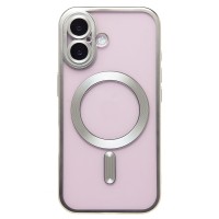 Чехол-накладка для Apple iPhone 16 (серебяный) - SM027 SafeMag