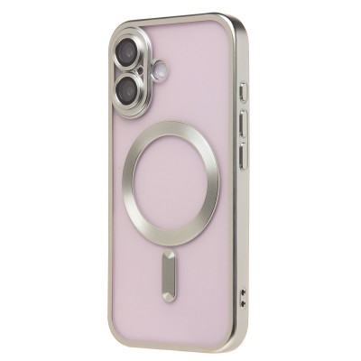 Чехол-накладка для Apple iPhone 16 (серебяный) - SM027 SafeMag
