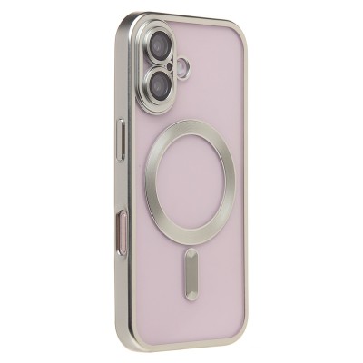 Чехол-накладка для Apple iPhone 16 (серебяный) - SM027 SafeMag