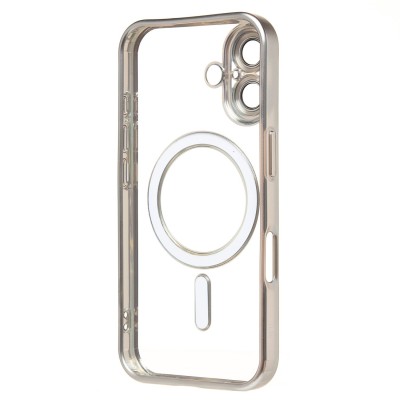 Чехол-накладка для Apple iPhone 16 (серебяный) - SM027 SafeMag