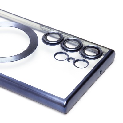 Чехол-накладка для Samsung Galaxy S23 Ultra (титановый синий) - SM027 SafeMag