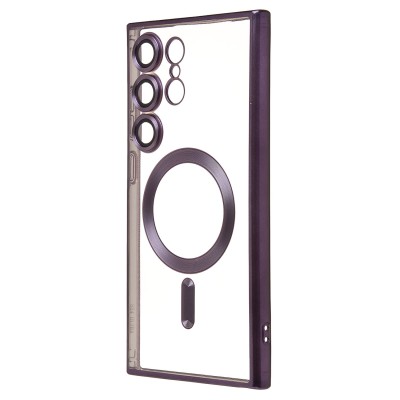 Чехол-накладка для Samsung Galaxy S24 Ultra (темно-фиолетовый) - SM027 SafeMag