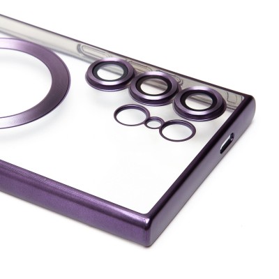 Чехол-накладка для Samsung Galaxy S24 Ultra (темно-фиолетовый) - SM027 SafeMag