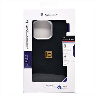Чехол-накладка для Apple iPhone 16 Pro Max (черный) - SM028 SafeMag Carbon