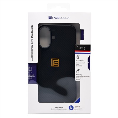 Чехол-накладка для Apple iPhone 16 (черный) - SM028 SafeMag Carbon