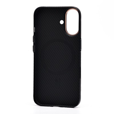 Чехол-накладка для Apple iPhone 16 (черный) - SM028 SafeMag Carbon