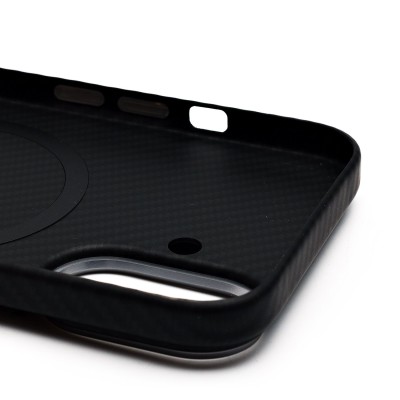 Чехол-накладка для Apple iPhone 16 (черный) - SM028 SafeMag Carbon