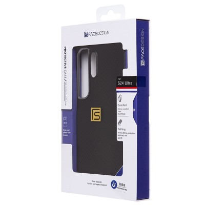 Чехол-накладка для Samsung Galaxy S24 Ultra (черный) - SM028 SafeMag Carbon