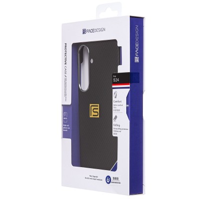 Чехол-накладка для Samsung Galaxy S24 (черный) - SM028 SafeMag Carbon