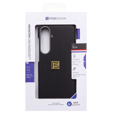 Чехол-накладка для Samsung Galaxy S24 (черный) - SM028 SafeMag Carbon