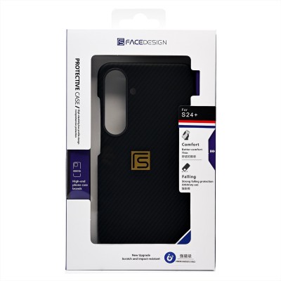 Чехол-накладка для Samsung Galaxy S24+ (черный) - SM028 SafeMag Carbon