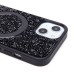 Чехол-накладка для Apple iPhone 14 россыпь кристаллов (титановый черный) - SM029 POSH SHINE SafeMag