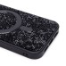 Чехол-накладка для Apple iPhone 14 россыпь кристаллов (титановый черный) - SM029 POSH SHINE SafeMag