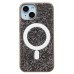 Чехол-накладка для Apple iPhone 14 россыпь кристаллов (титановый серый) - SM029 POSH SHINE SafeMag