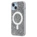 Чехол-накладка для Apple iPhone 14 россыпь кристаллов (титановый белый) - SM029 POSH SHINE SafeMag