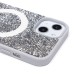 Чехол-накладка для Apple iPhone 14 россыпь кристаллов (титановый белый) - SM029 POSH SHINE SafeMag